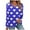 Dark Blue, variant on Luxalzxs Valentines Day Tops for Women 2024 Oversized Casual Cute Love Heart Graphic Print Tops Sexy V-Neck Long Sleeve Shirts