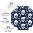 thumbnail image 3 of Pofeuu white arrow Skull Print Coasters for Drinks, 4Pack PU Leather Coasters, Bar Drink Coasters for Tabletop Protection, Furniture from Damage-Octagon, 3 of 6