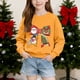 thumbnail image 4 of Sudadera sin capucha para niños, con estampado navideño, cuello redondo, manga larga, forro polar, para niños de talla mediana a grande, blusa de poliéster para niños., 4 of 6