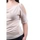 thumbnail image 4 of Blusa escote drapeado Roman Fashion Beige Talla Extra 42, 4 of 6