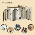 thumbnail image 2 of 44.1" Dog Crate Furniture, 3 Door Wooden Dog Crate Furniture for Small/Medium/Large Dog,White Brown, 2 of 8