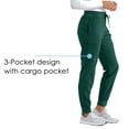 thumbnail image 3 of Barco ONE – Women’s Boost Jogger Pant, Mid-Rise Medical Scrub Pant w/ 4-Way Stretch Fabric & 3 Pockets Hunter Green L, 3 of 6
