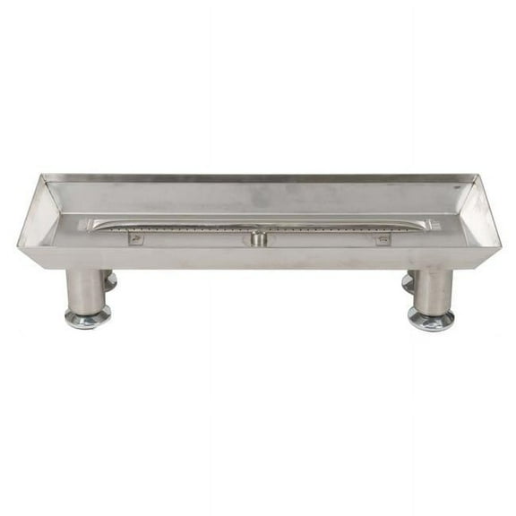 Dagan LBPS-24 Burner Pan with Straight Burner, Stainless Steel