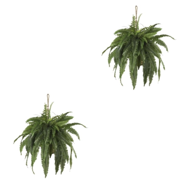 Follaje verde artificial Wosthever en maceta 2Conjunto 6 pulgadas verde