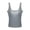 Gray, variant on tarylea Womens Tank Tops Built in Bra Sleeveless Built in Bra Square Neckline Fitted Tops Casual Summer Plain Color Tops