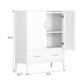 thumbnail image 6 of Aobabo Kitchen Storage Cabinet with 2 Drawers & 2 Doors,Metal Buffet Sideboard Cabinet,White Coffee Bar Cabinet, Entryway Console Cabinet for Living Room, Dining Room, Bathroom, 6 of 8