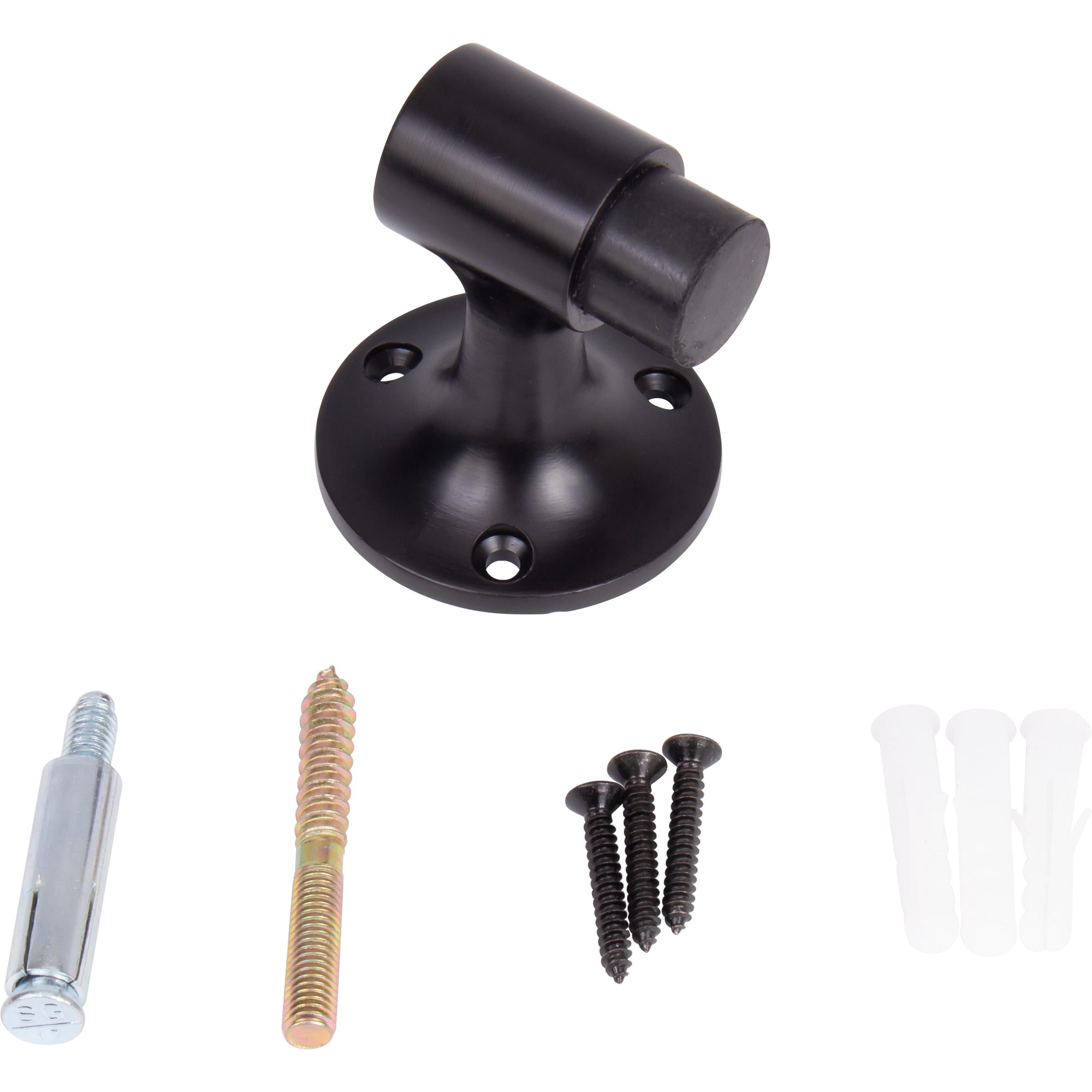 Heavy Duty Floor Door Stop, 3 Inches, Matte Black by Stone Harbor Hardware