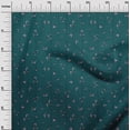 thumbnail image 2 of oneOone Cotton Cambric Dark Teal Blue Fabric Stripe & Floral Artistic Craft Projects Decor Fabric Printed By The Yard 56 Inch Wide, 2 of 4