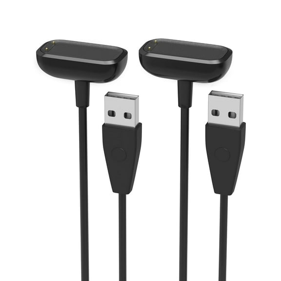 MYKOMI Charger Cable for Fitbit Luxe & Charge 5 Replacement 3.3Ft Smartwatch Charger USB Magnetic Wireless Fast Charging Cable Cord for Charge 5 Luxe Fitness Tracker with Reset Button - 2Pack