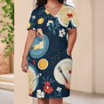 thumbnail image 4 of Womens Casual Dresses Tropical Fruits with Exotic Flavors Short Sleeve Dress Summer Dresses for Women 2025, 4 of 6