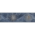 thumbnail image 2 of Visage Beige sur le Soleil Damas Vigne Bleu Foncé Papier Peint Bord Design Rétro, Rouleau 15' x 7'', 2 of 3