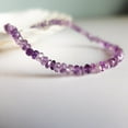 thumbnail image 3 of Amethyst 3-3.5mm Rondelle Shape Faceted Cut Beads 7 inch adjustable Silver Plated Clasp Bracelet for men, women, unisex. Link Chain Stacking Bracelet.|LINK_00297, 3 of 5