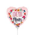 thumbnail image 2 of 9 inch Satin Love You Mom Blossoms Mini Shape (Air-Fill Only) Foil Mylar Balloon - Party Supplies Decorations, 2 of 4