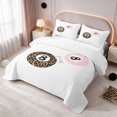 thumbnail image 3 of Erosebridal Billiard Twin Quilt Set Pink Twin Coverlet Set, Pink White 2pcs 1 Bedspread and 1 Pillowcase, 3 of 7