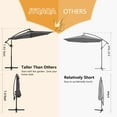 thumbnail image 4 of Sobaniilo Patio Offset Umbrella Easy Tilt Adjustment,Crank and Cross Base, Outdoor Cantilever Hanging Umbrella Market Umbrella with 8 Sturdy Ribs UV Protection, 4 of 7