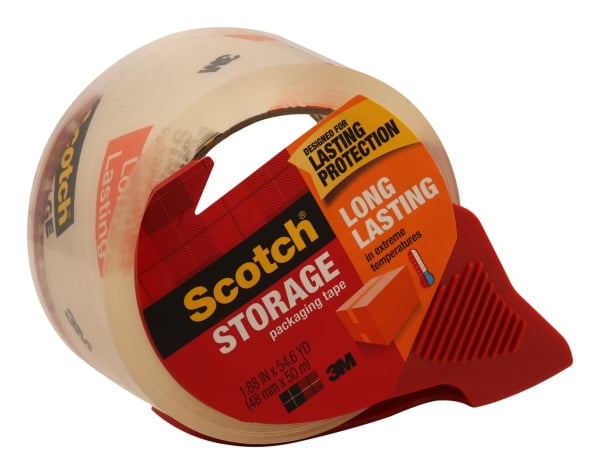 Scotch Long Lasting Storage Packaging Tape 3 4 Rolls 1.88 Inches x 54.6 Yards