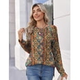 thumbnail image 6 of Zeagoo Womens Long Sleeve T-shirts Casual Fall Tunic Tops Work Fashion Cute Sweaters Button Design, 6 of 6