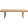thumbnail image 3 of Meridian Furniture Naya Cream Chenille Fabric Bench, 3 of 9