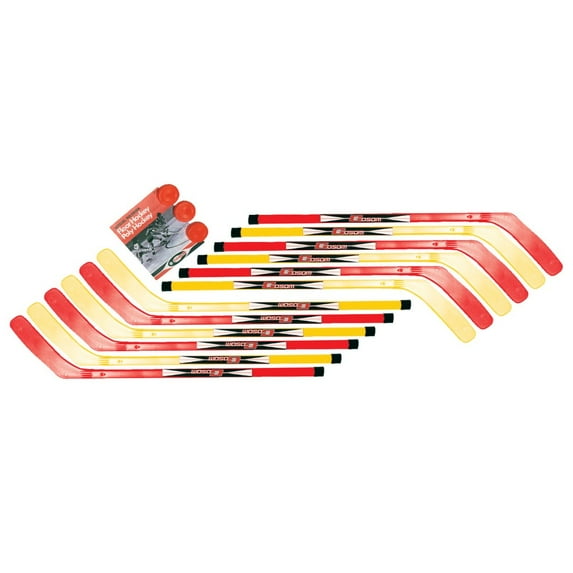 Cramer 1004729 36 In. Elementary Floor Hockey Set, Red & Yellow