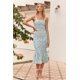 thumbnail image 4 of Vestido PRETTYGARDEN Floral Midi Sin Mangas con Volante en el Dobladillo Talla S, 4 of 8