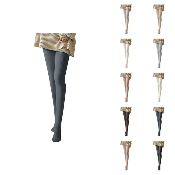 Women Tights 2026 Fall Winter Cute Cable Knit Soft Stockings Leggings Pantyhose Opaque Tights