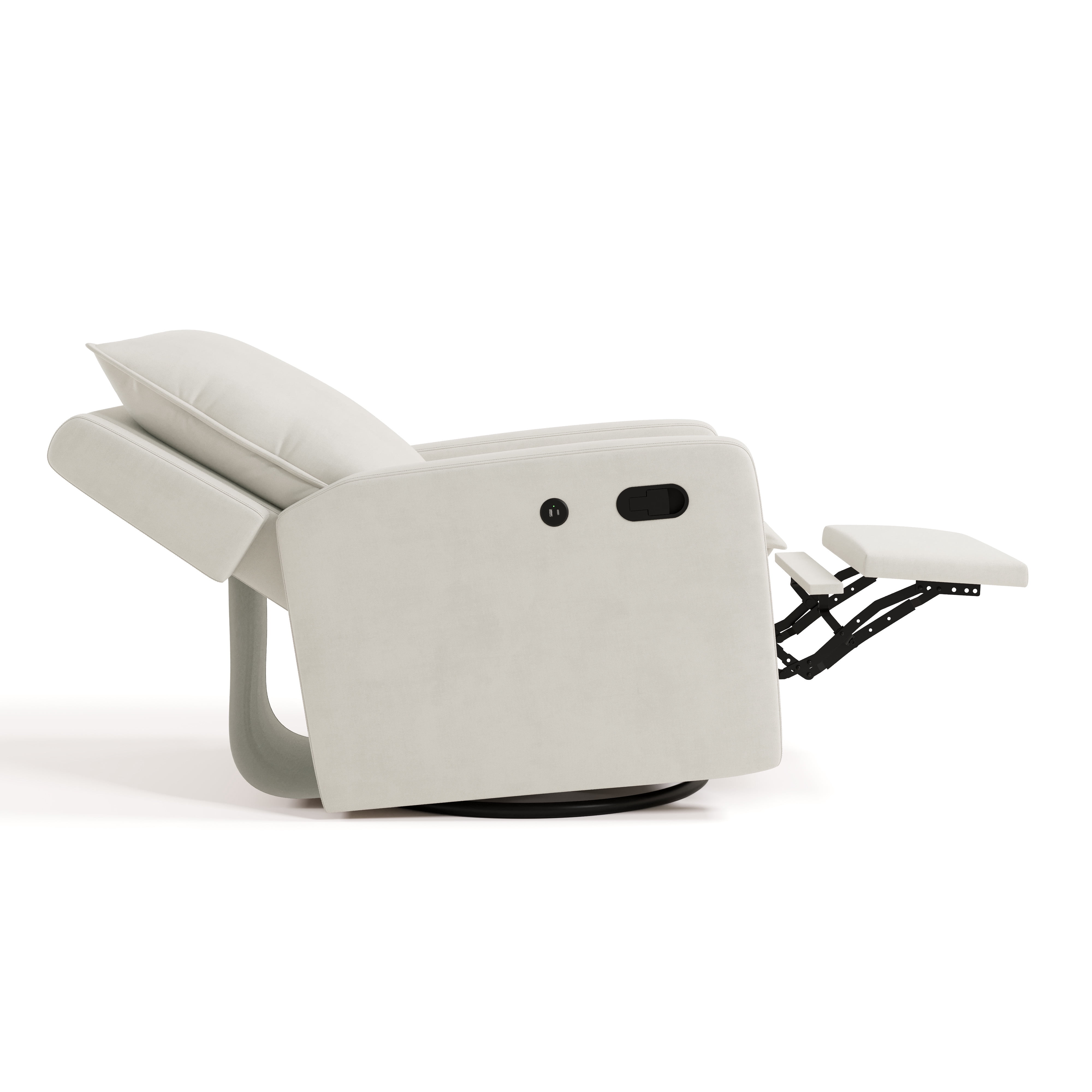 Storkcraft Timeless Upholstered Recline Glider with USB, Ivory