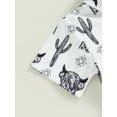 thumbnail image 6 of Genuiskids Toddler Baby Boy Western Outfit Summer Cow Print Short Sleeve Button Down Shirt Tops Casual Shorts 2Pcs Set Cowboy Gentleman Outfits 1-5T, 6 of 8