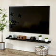 thumbnail image 3 of Jouetondream 31X7 2PCS Floating Shelves, Wood Floating Shelves for Wall, Storage Shelves for Living Room Bedroom Kitchen Bathroom,Black, 3 of 8