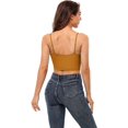 thumbnail image 4 of Women's Ribbed Cami Crop Tops Cropped Camisole with Built in Bra Tank Top, 4 of 8