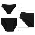 thumbnail image 1 of Calzoncillos de mujer Bragas de algodón amigables con la piel simples de moda Ropa interior de mujer de cintura baja Negro XL, 1 of 8