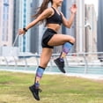thumbnail image 6 of Lsque Taxi Colorful Town Pattern Sport Compression Socks for Men & Women 15-20 mmHg Knee High Nurse Pregnant Running Medical and Travel Athletic, 6 of 6