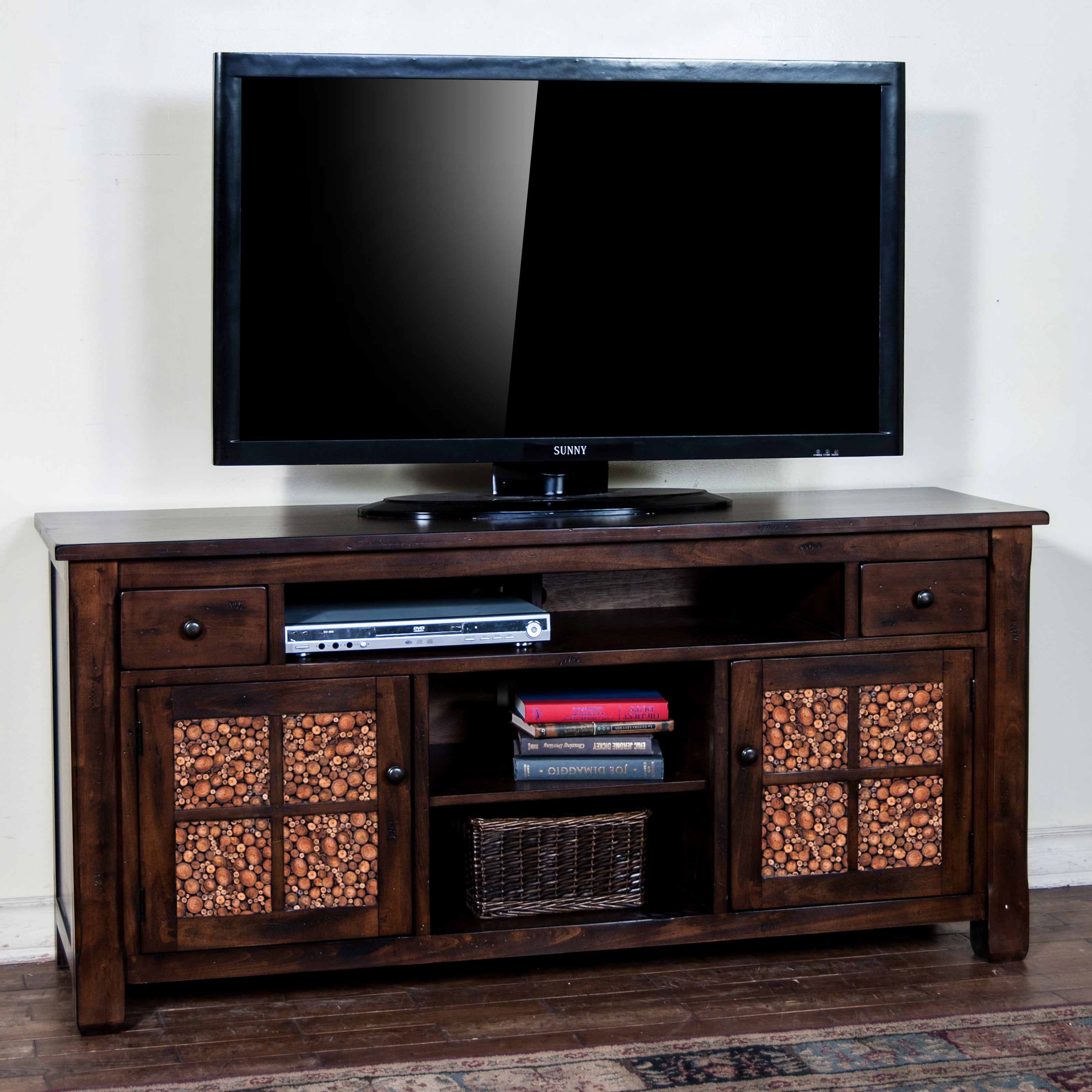 Sunny Designs Woodland 64 in. TV Console - Walmart.com - Walmart.com