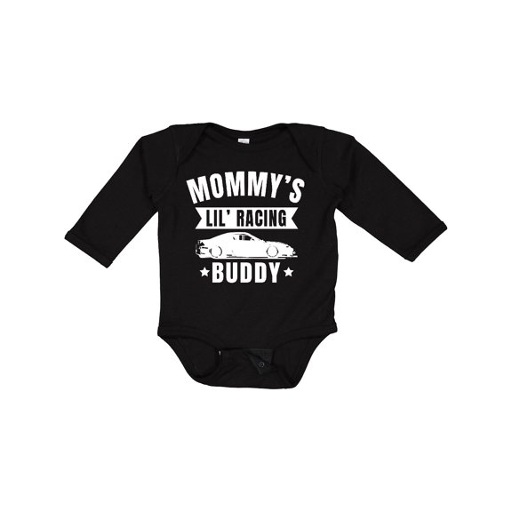 Inktastic Mommys Lil Racing Buddy Boys or Girls Long Sleeve Baby Bodysuit