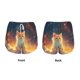 thumbnail image 3 of Balery Starry Sky Constellation Cat Pantalones cortos deportivos para mujer con forro y dos bolsillos, elásticos, para entrenamiento, gimnasio, yoga-X-Large, 3 of 7