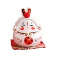 thumbnail image 2 of GROWTH TANK Chinese Rabbit Bunny Statue Piggy Bank Ceramic Piggy Bank Decoration Collectible White, 2 of 9