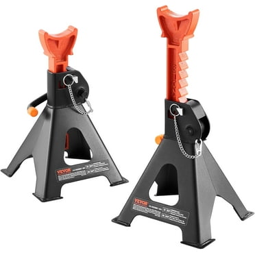 VEVOR Jack Stands, 6 Ton (13,000 lbs) Capacity Car Jack Stands Double Locking, 14.2 -23 inch Adjustable Height, for lifting SUV, Pickup Truck, Car and UTV/ATV, Red, 1 Pair