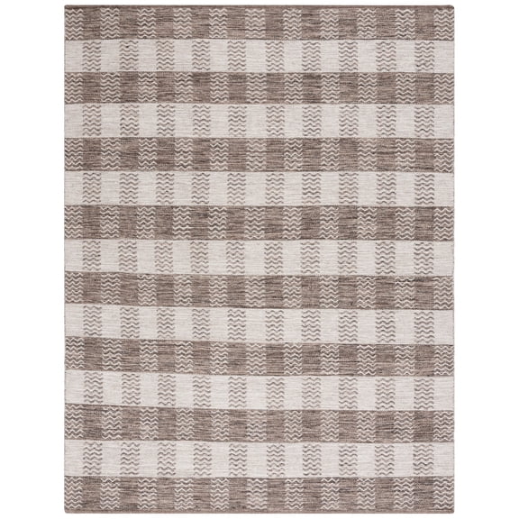 SAFAVIEH Kilim Jasmine Geometric Area Rug, Light Grey/Brown, 11' x 15'