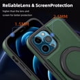 thumbnail image 6 of ELEHOLD Case for iPhone 12 Pro Max,  Magnetic Leather Case with 360°Rotatable Ring Stand [Compatible with MagSafe] Phone Case,Darkgreen, 6 of 6