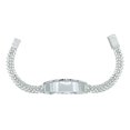 thumbnail image 1 of JOYARIS Esclava Doble Cubana Placa Lisa Hombre Plata Maciza 925 Talla Largo/Ancho: 21 cm (ajustable) x 3 mm PT-0001118, 1 of 4
