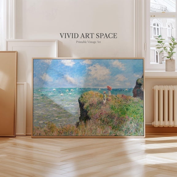 Claude Monet Painting Print, Cliff Walk At Pourville, Giclee Print, Fine Art Print, Wall Art, Impressionist Art UNFRAMED PAPER POSTER, Home Decor, Vintage Gift, Living Room Dercor