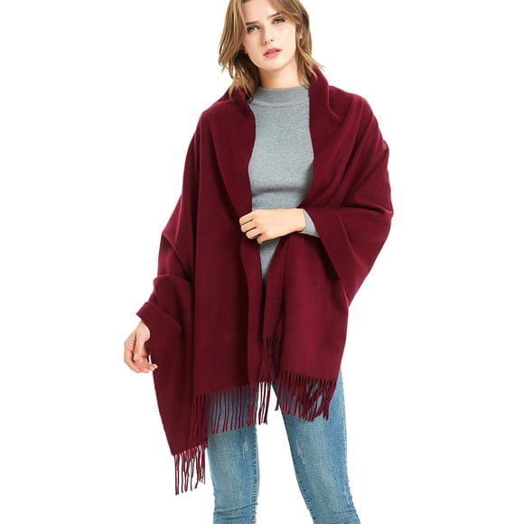 Bufanda de viaje Novawo Thick Pashmina de lana para mujer