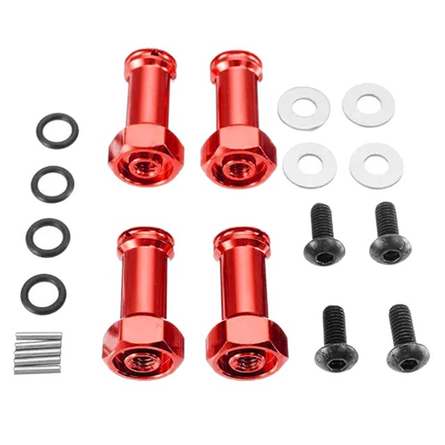 Adaptador de extensión de cubo de rueda de 12 mm Zulema ligero y duradero rojo Adaptador extendido Hub Hex