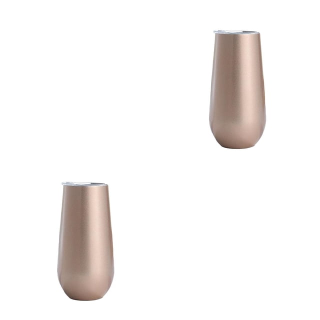 Bearachild Copas de cóctel, estructura firme sin costuras, flauta de champán, copa de tostado, vaso de vino de regalo dulce, oro rosa brillante Oro rosa brillante arpox.180ml 2piezas Bearachild CBP277781