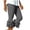 Gray, variant on Capris Pants for Women High Waist Women's Tiered Ruffle Capris Pants High Waist Solid Color Dance Casual Flared Cropped Trousers for Party Daily Wear Black M
