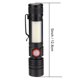 thumbnail image 4 of 2X Linterna LED Linterna Impermeable Linterna Magnética Zoom T6 + Linterna COB con Clip Luz de Mano Portátil Batería 18650, 4 of 5