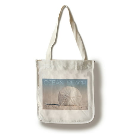 Ocean Beach, New Jersey - Sand Dollar on Beach - Lantern Press Photography (100% Cotton Tote Bag -