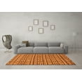 thumbnail image 3 of Ahgly Company Indoor Round Abstract Orange Modern Area Rugs, 4' Round, 3 of 4
