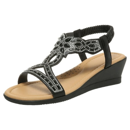 

PEASKJP Sandals Women Womens Hiking Sandal Stylish Sport Sandal Straps with Adjustable Hooks with Arch Support Beach Vacation Casual Camping (Black 9)
