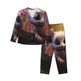 thumbnail image 1 of Balery Adorable Fluffy Bat Conjunto de Pijama con Estampado para Mujer, Conjunto de Dos Piezas con Manga Larga, Ropa de Dormir Suave con Bolsillos, Pijamas Cómodos-X-Large, 1 of 7