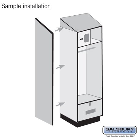 Salsbury Industries Side Panel with Sloping Hood